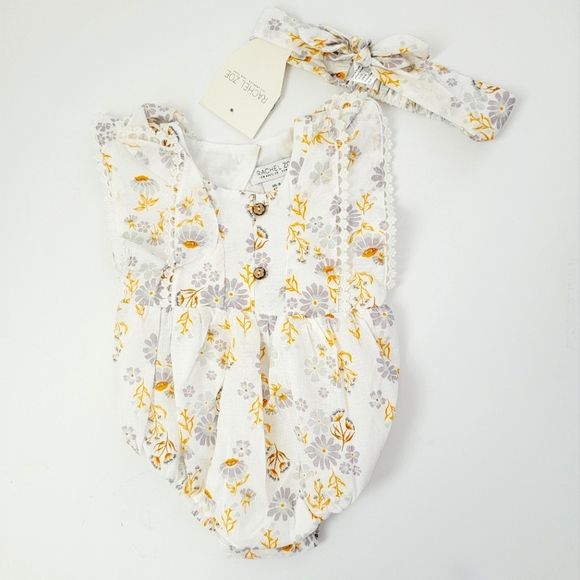 Rachel Zoe Other - Rachel zoe baby romper with a headband